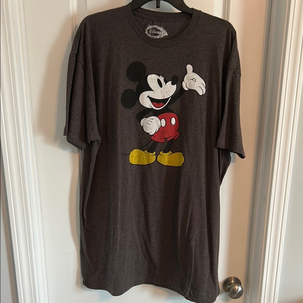 Disney Grey Mickey Mouse Short Sleeve Tee